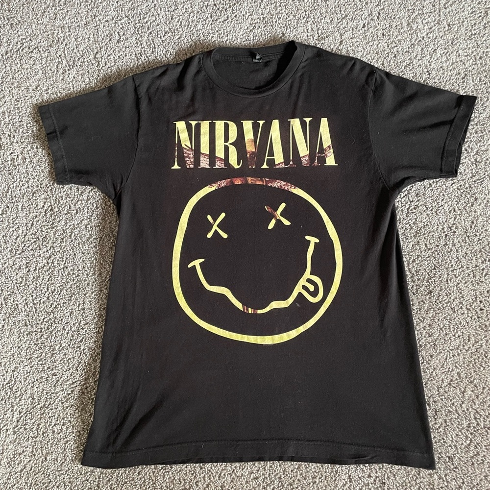 Nirvana Nevermind Smiley Face Shirt